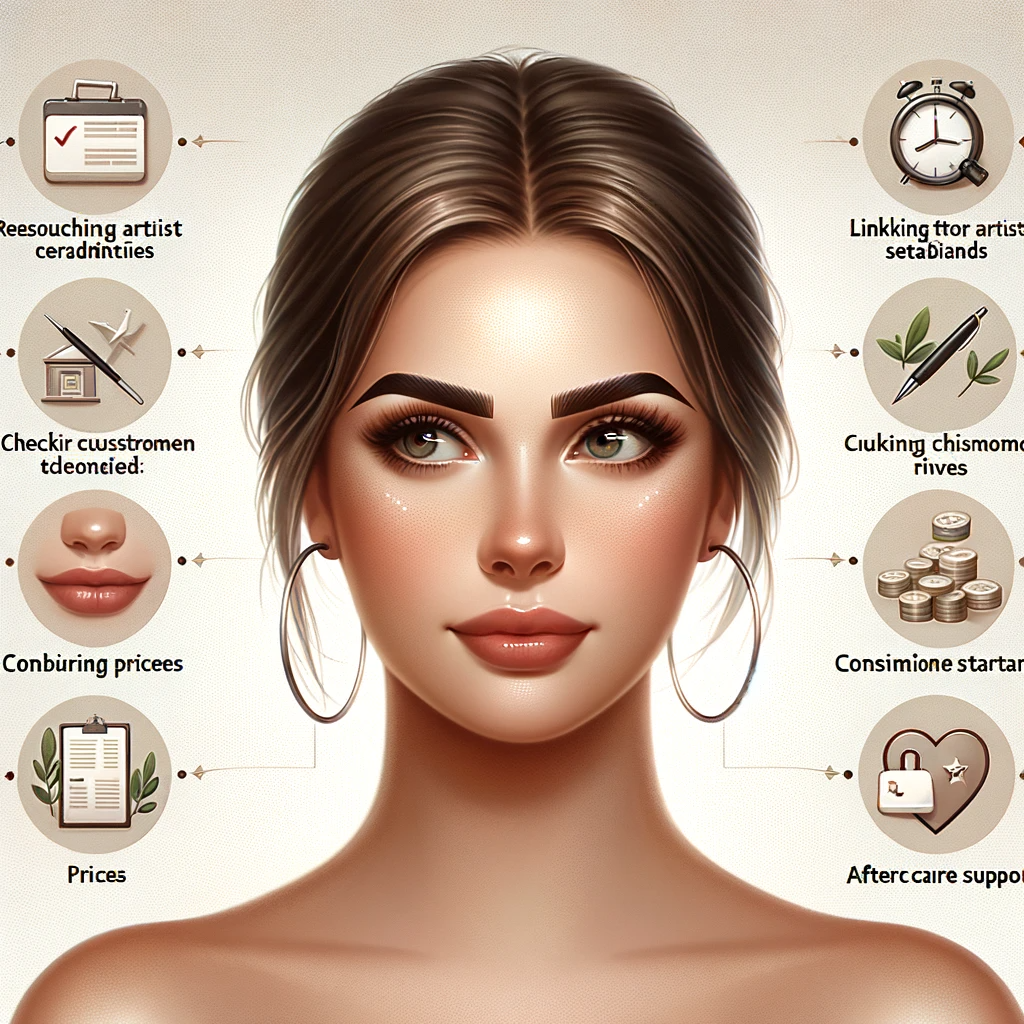 An informative image for the article 7 Essential Tips for Finding the Best Place for Semi Permanent Eyebrows focusing on a single Caucasian woman.