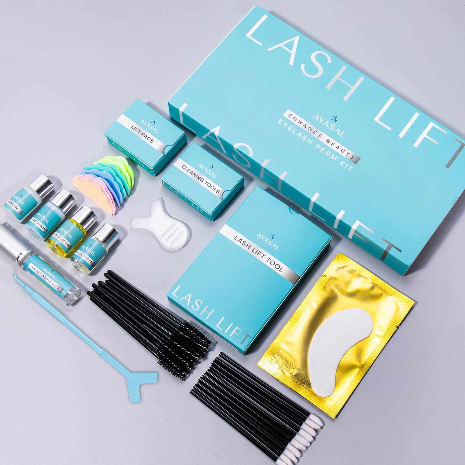 AYASAL Lash Lift Kit Eyelash Perm Kit, With Detailed Instruction Eyelash Lift Kit, Easy for Beginner and Professional Lash Perm Kit, Achieve Salon-Quality Lashes Lift with Safe and Effective Result