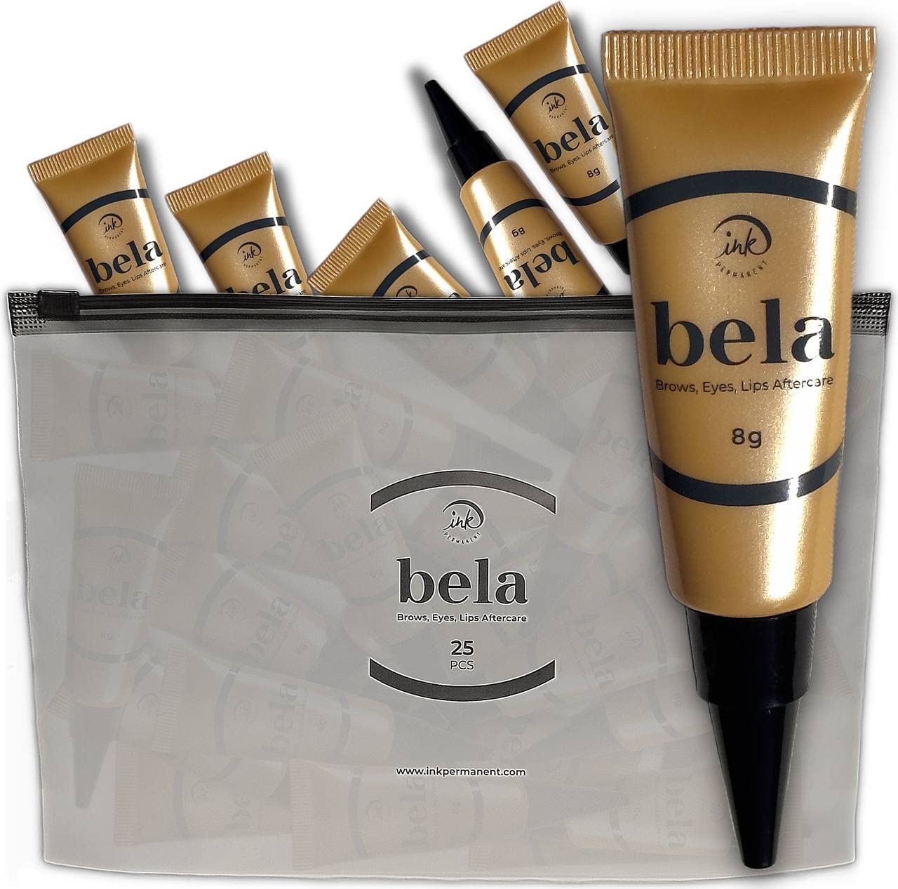 Bela Microblade Aftercare, PMU and Tattoo Healing Cream [25 Pack] Microblading Aftercare Ointment for Tattoo, Brows  Permanent Make Up Procedures | Tattoo Ointment Aftercare | Microblading After Care