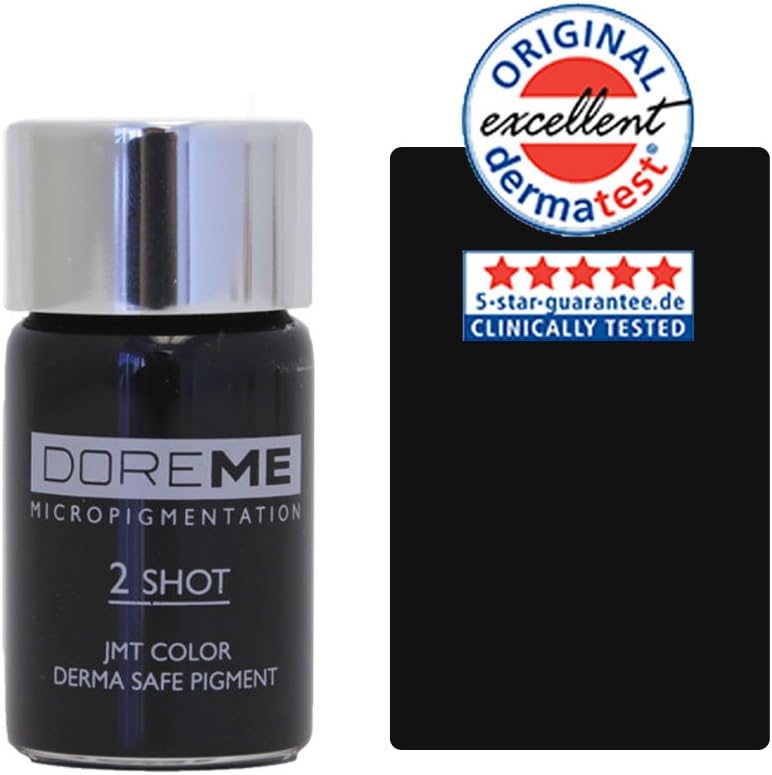 The Elixir Beauty Clinically Tested Permanent Makeup Pigment Ink Black is Black 1/2 Oz