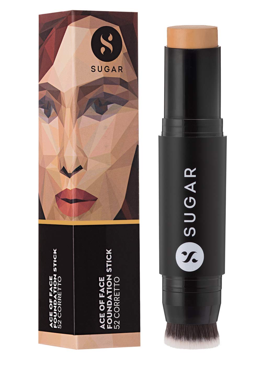 SUGAR Cosmetics Ace Of Face Foundation Stick – 52 Corretto (Tan, Yellow Undertone)
