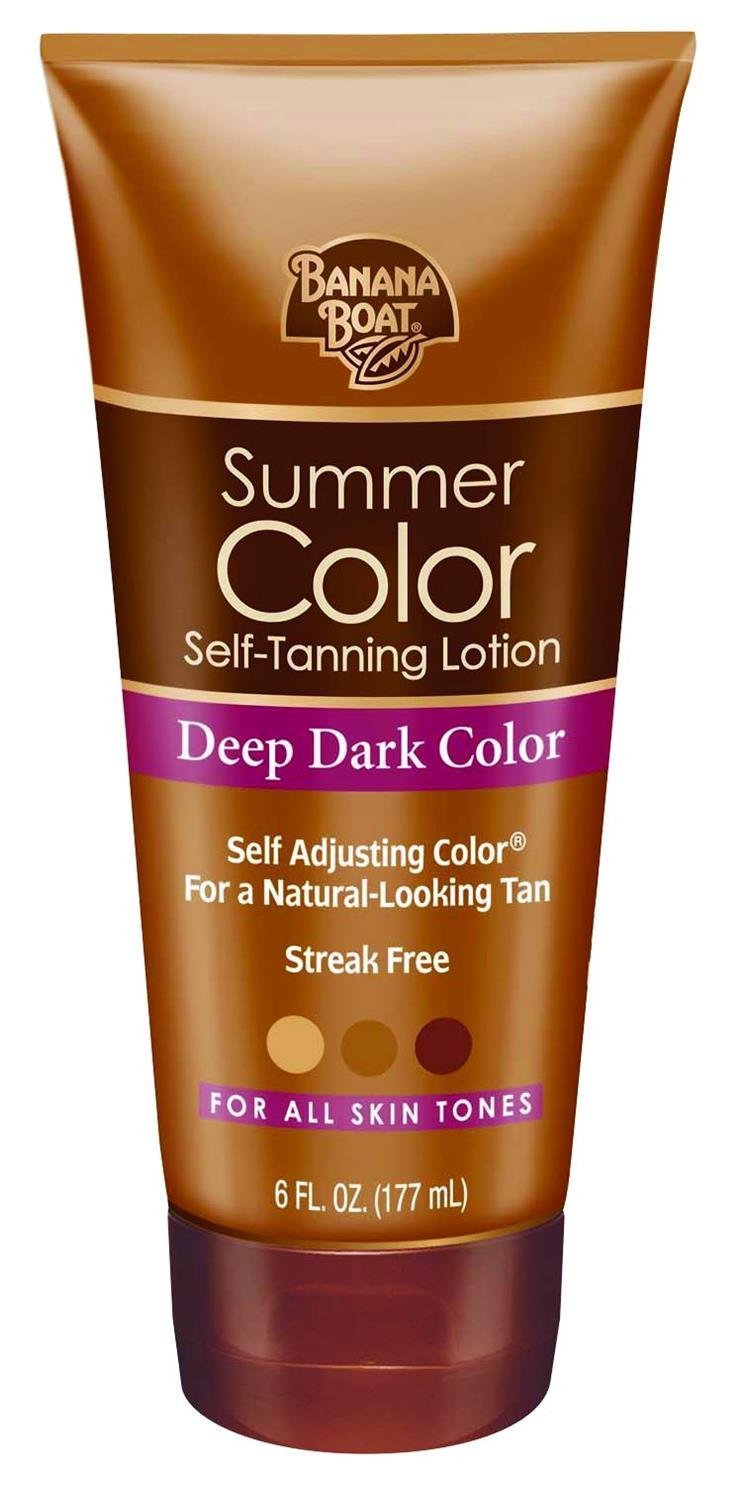 banana boat summer color self tanning lotion 6oz self tanner deep dark color for all skin tones gradual tanning lotion s