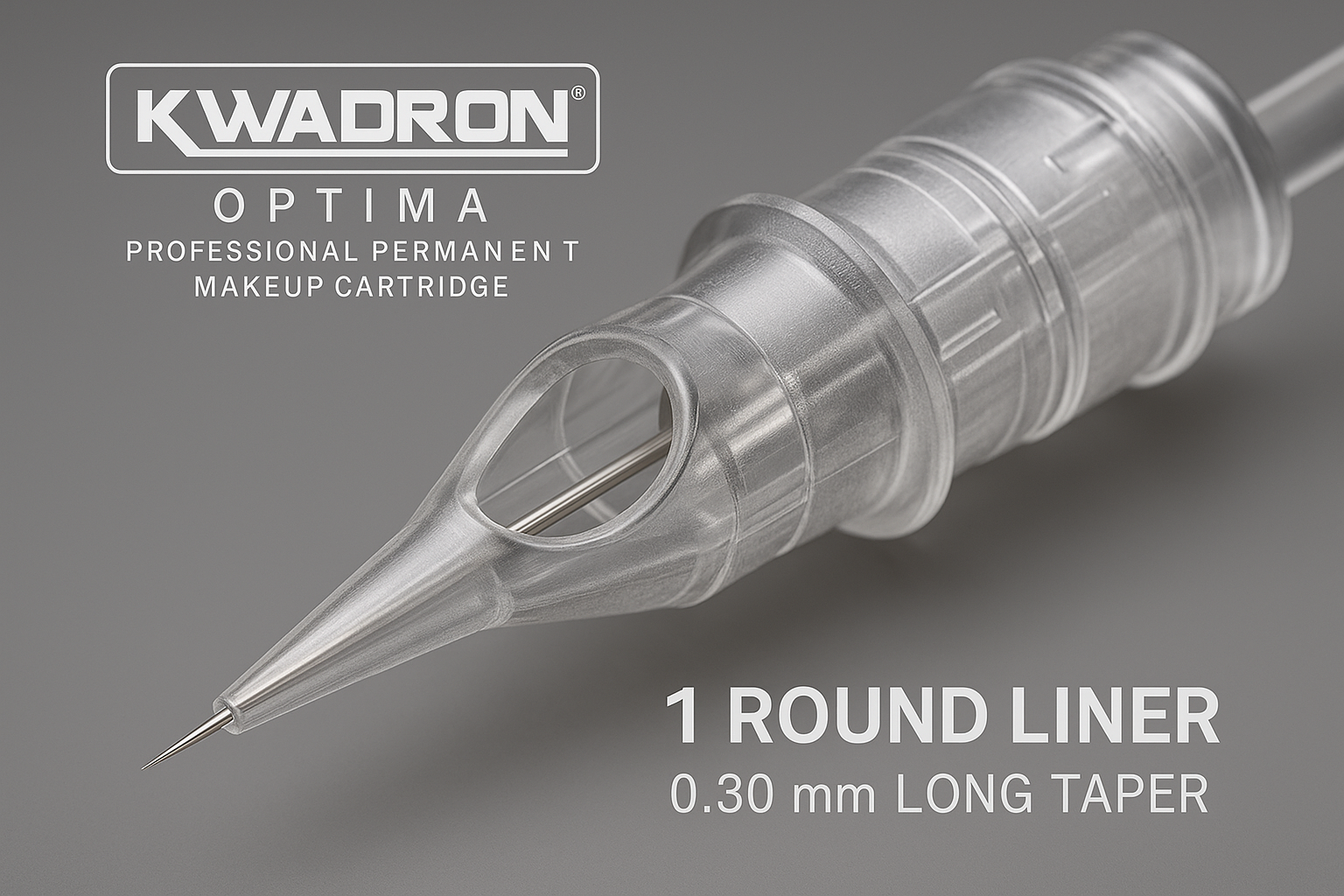 kwadron optima professional permanent makeup cartridge 1 round liner 030mm long taper box of 20