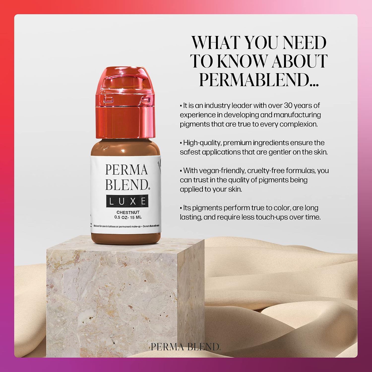 perma blend luxe chestnut vegan lip tattoo ink warm light brown microblading pigment for lip blush permanent makeup crue